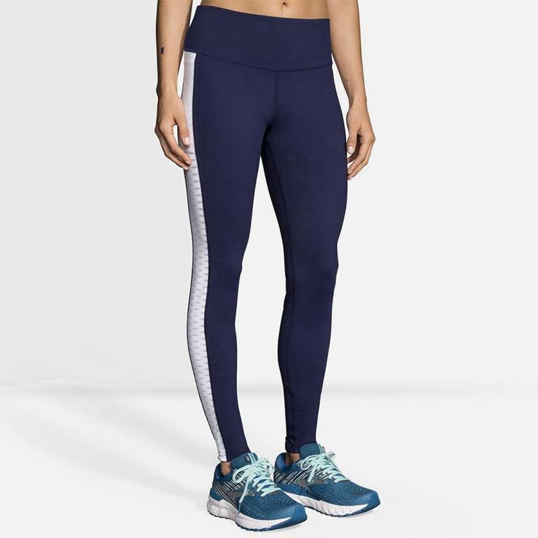 Brooks Greenlight NZ - Women's Running Leggings - Blue (84367-TVXE)